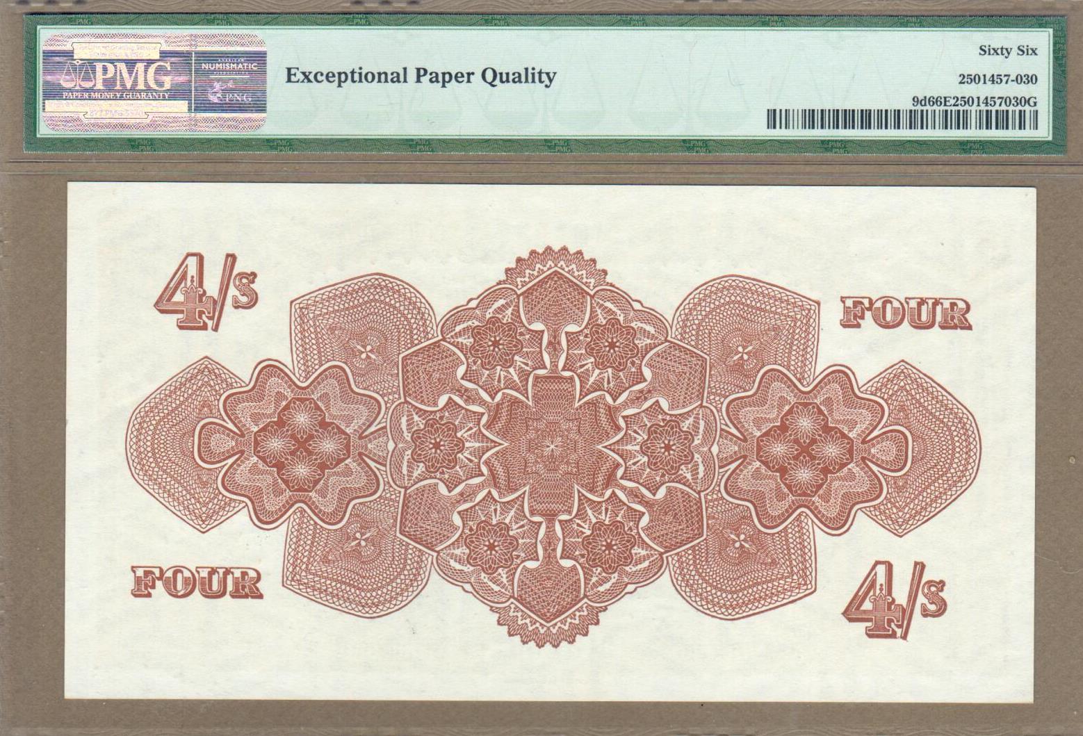 Tonga: P-9e (4 Shillings Banknote)